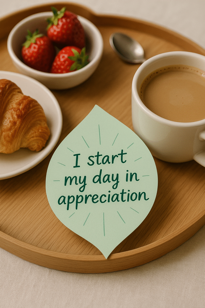 I start my day in appreciation