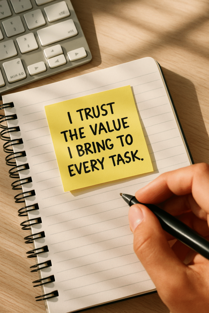 I trust the value I bring to every task.