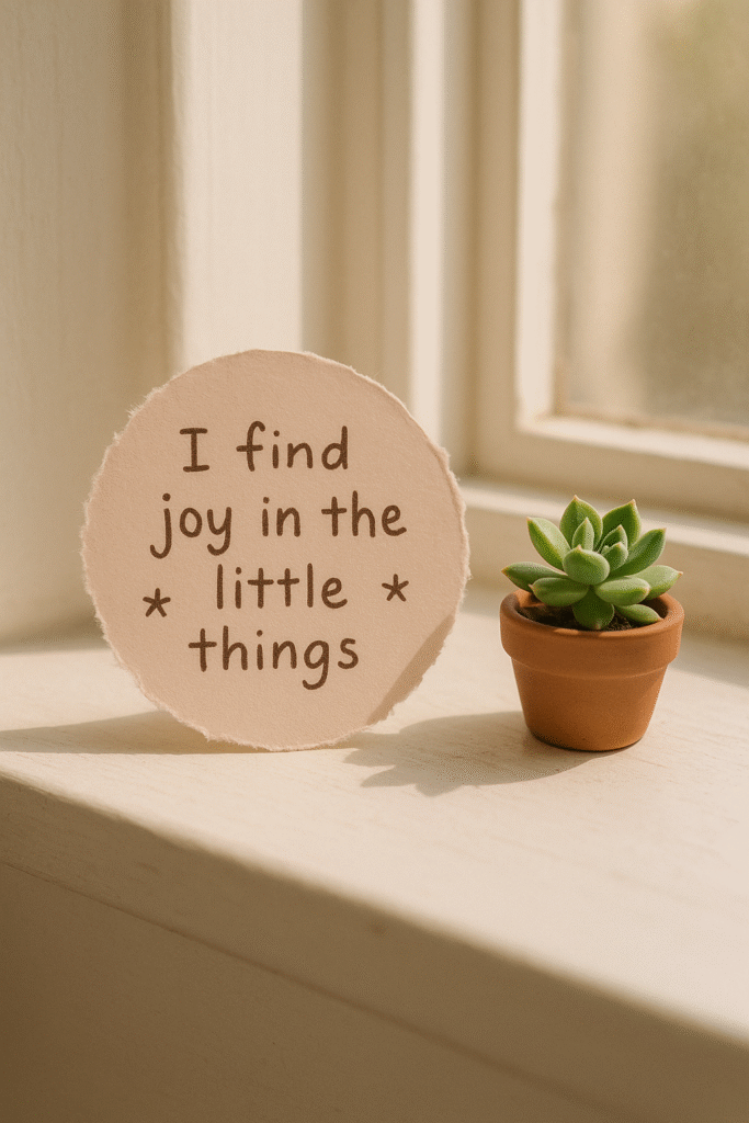 I find joy in the little things