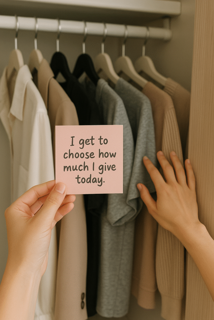 I get to choose how much I give today