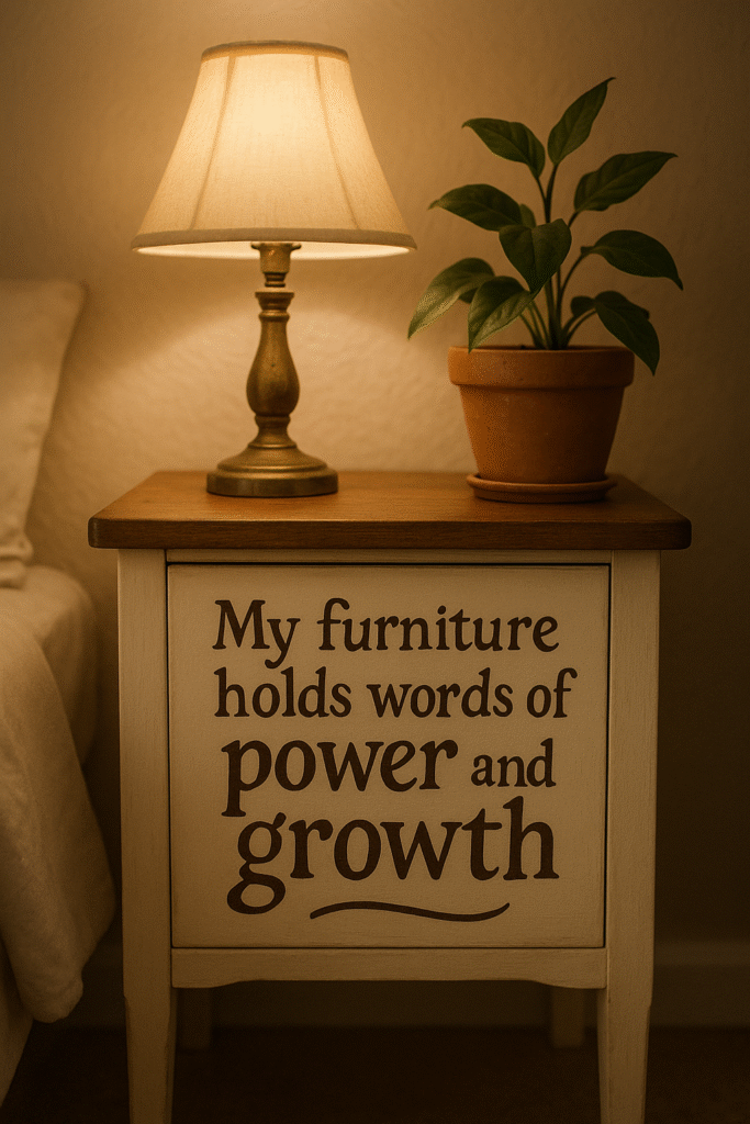 Furniture with Meaningful Words