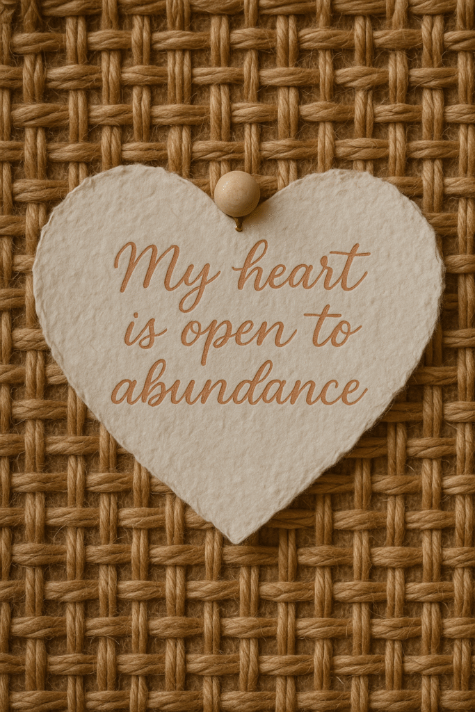 My heart is open to abundance