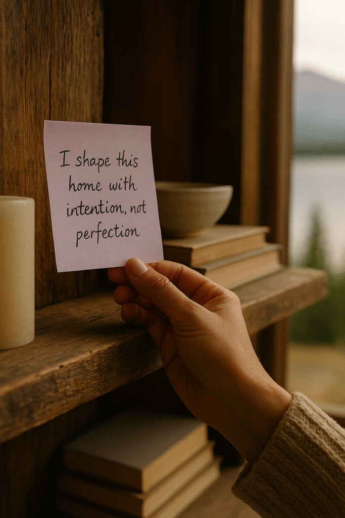 I shape this home with intention, not perfection