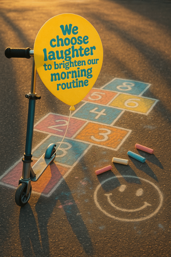 We choose laughter to brighten our morning routine