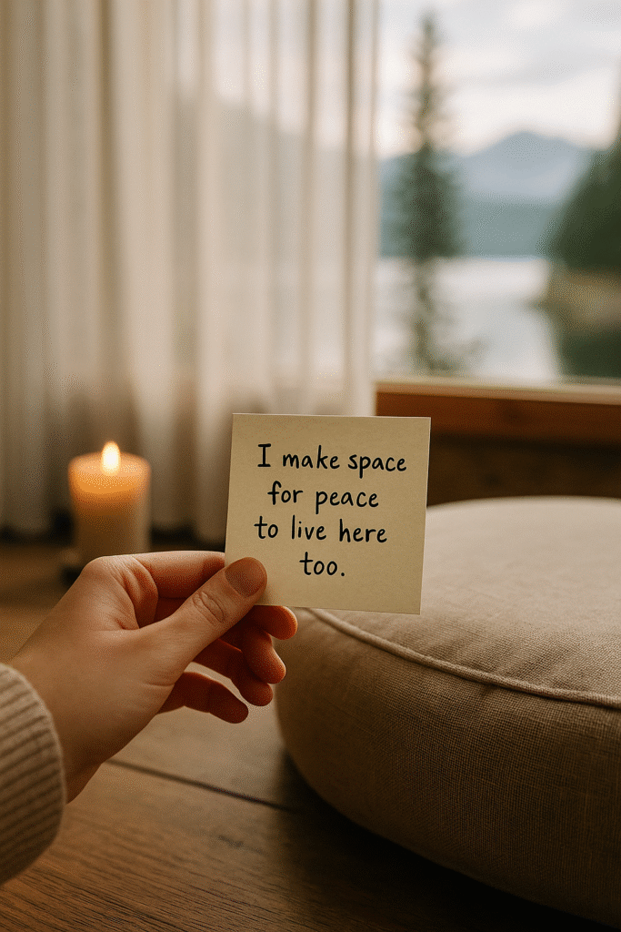 I make space for peace to live here too