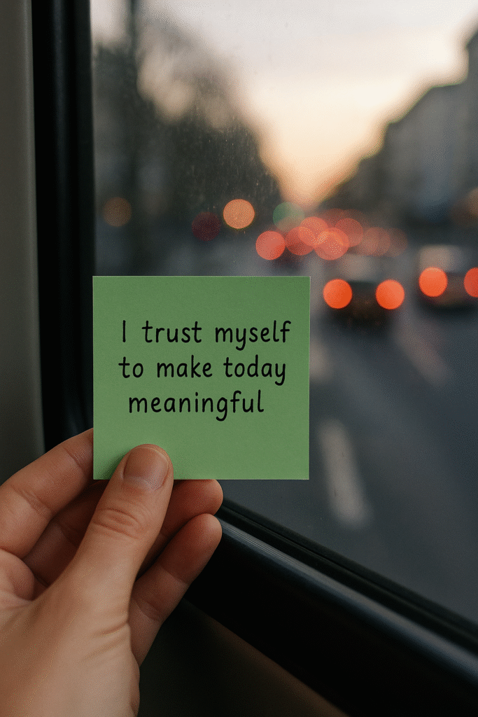 I trust myself to make today meaningful