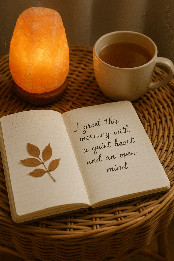 I greet this morning with a quiet heart and an open mind.