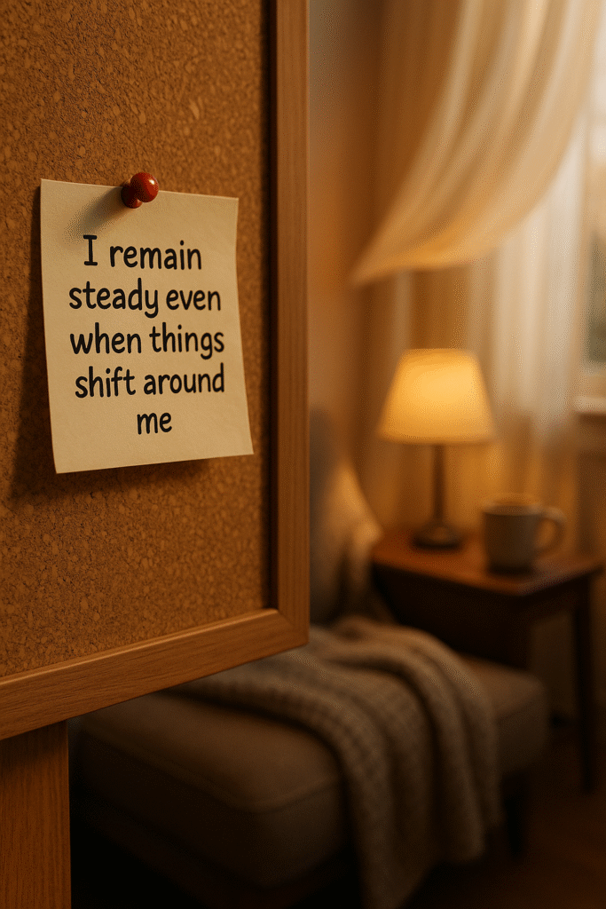 I remain steady even when things shift around me.