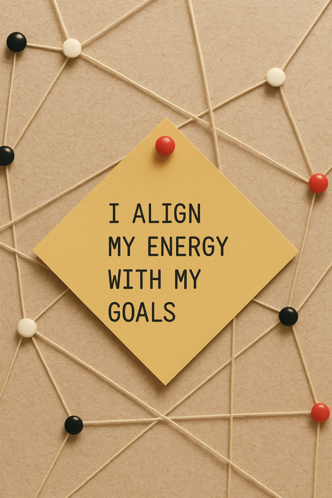 I align my energy with my goals