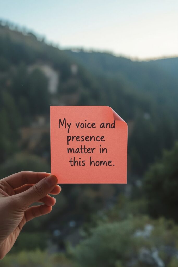 My voice and presence matter in this home