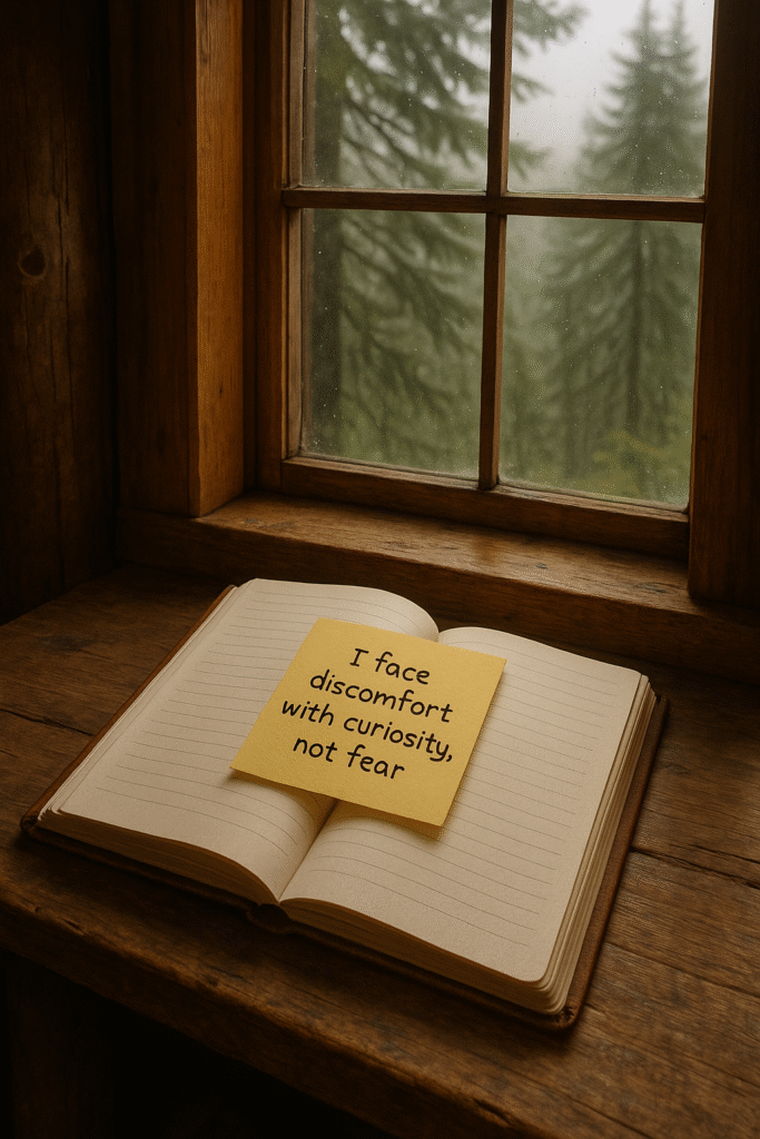 I face discomfort with curiosity, not fear.