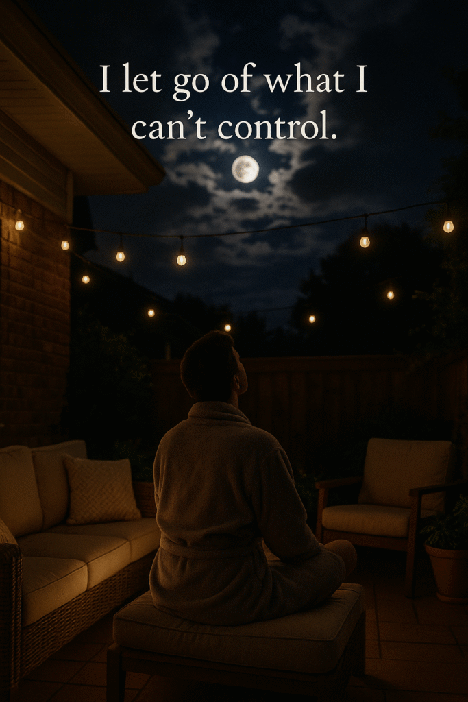 I let go of what I can’t control.