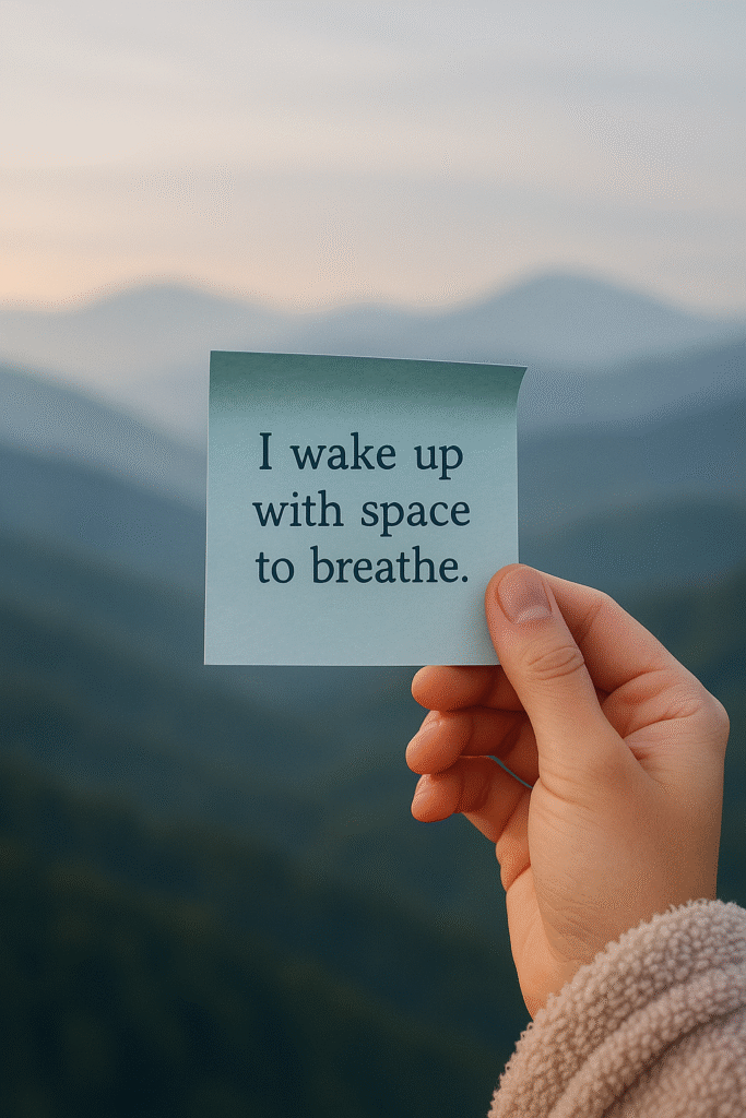 I wake up with space to breathe