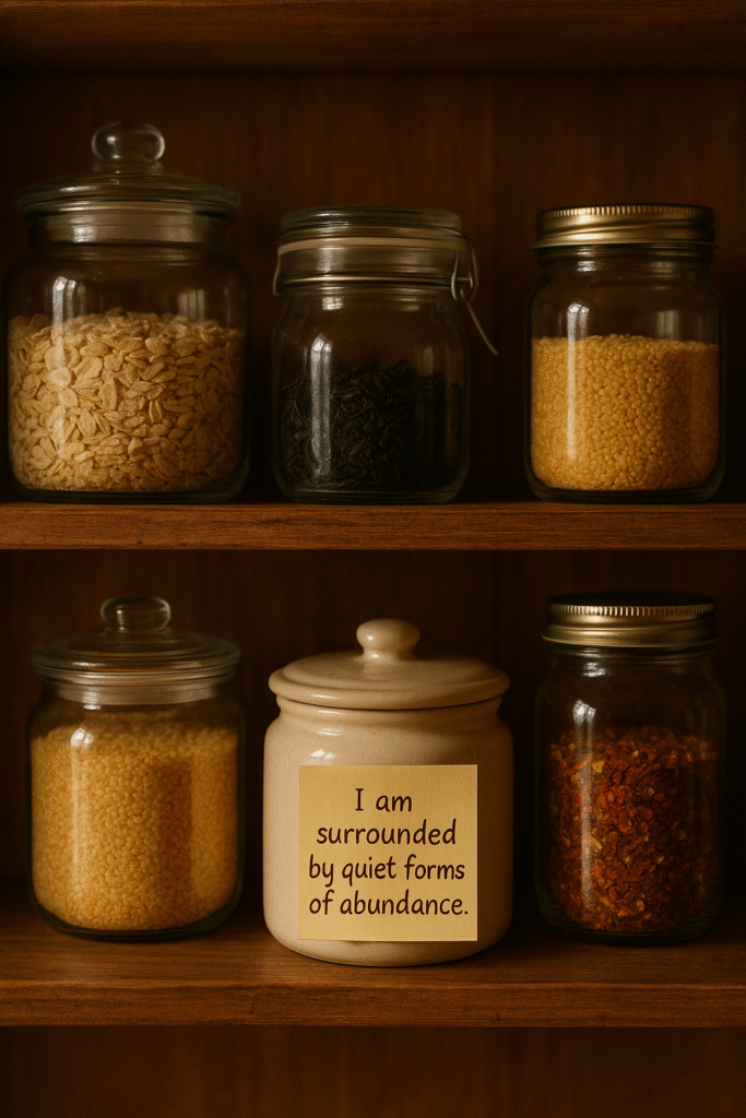 I am surrounded by quiet forms of abundance.