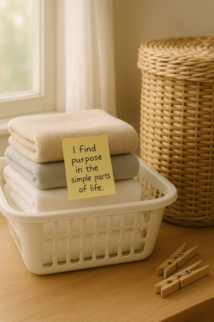 I find purpose in the simple parts of life.