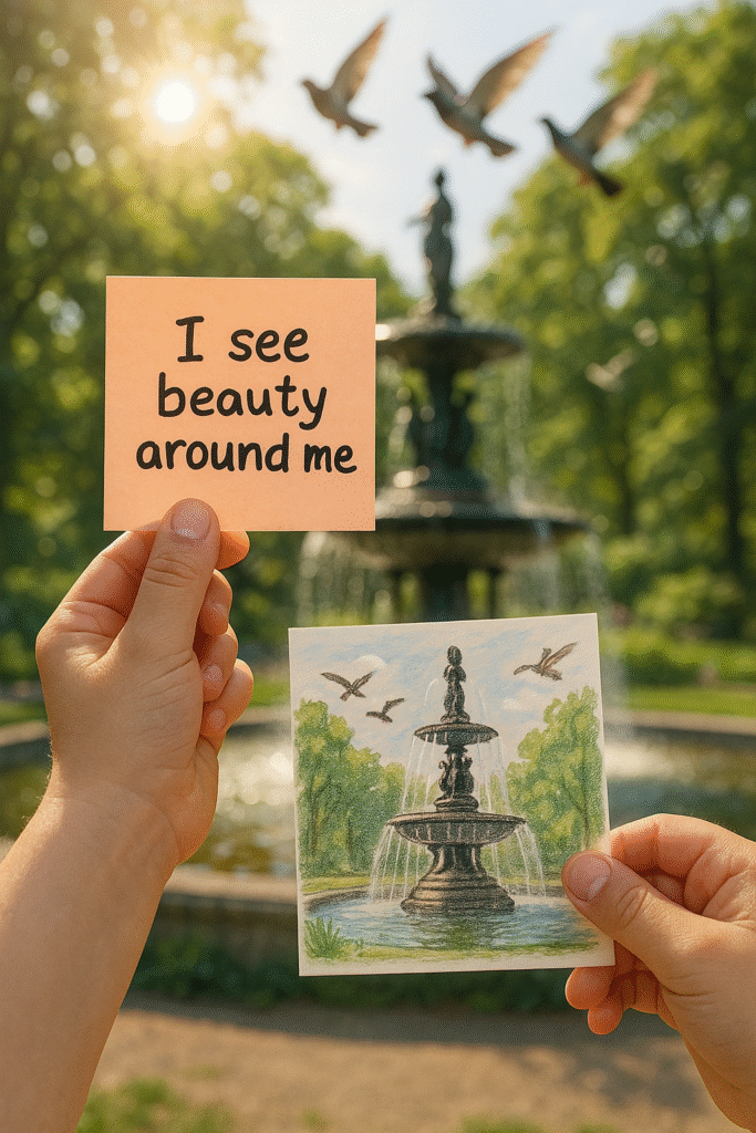 I see beauty around me.