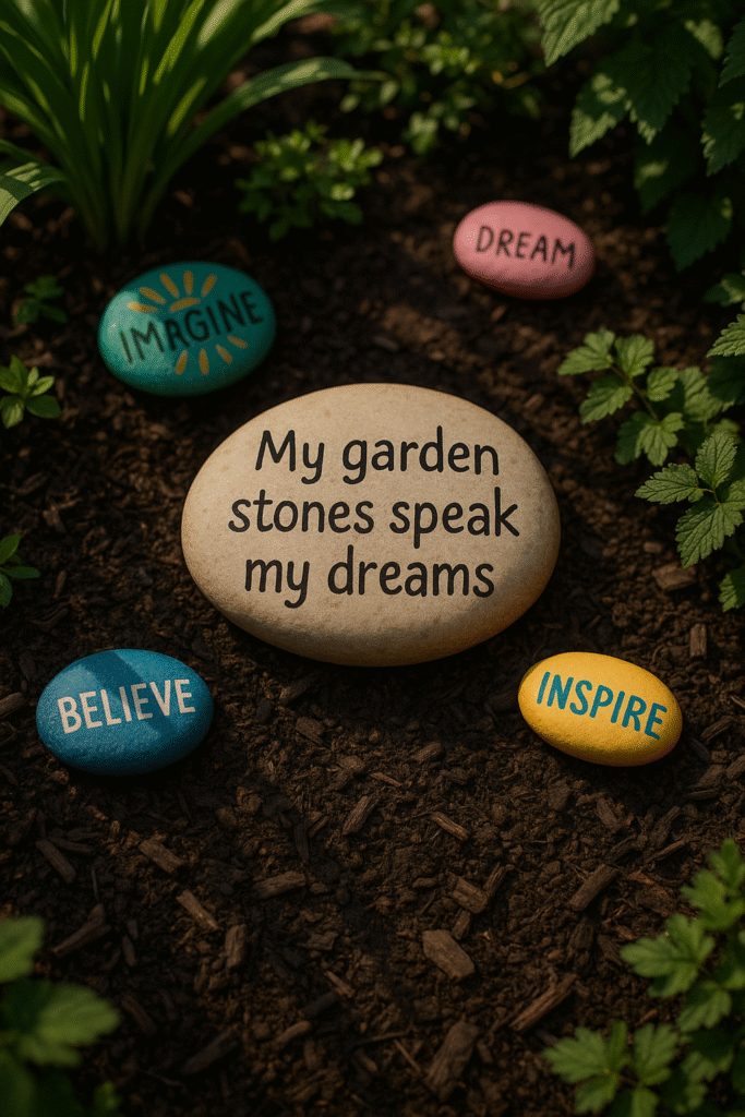 Painted Garden Wish Stones