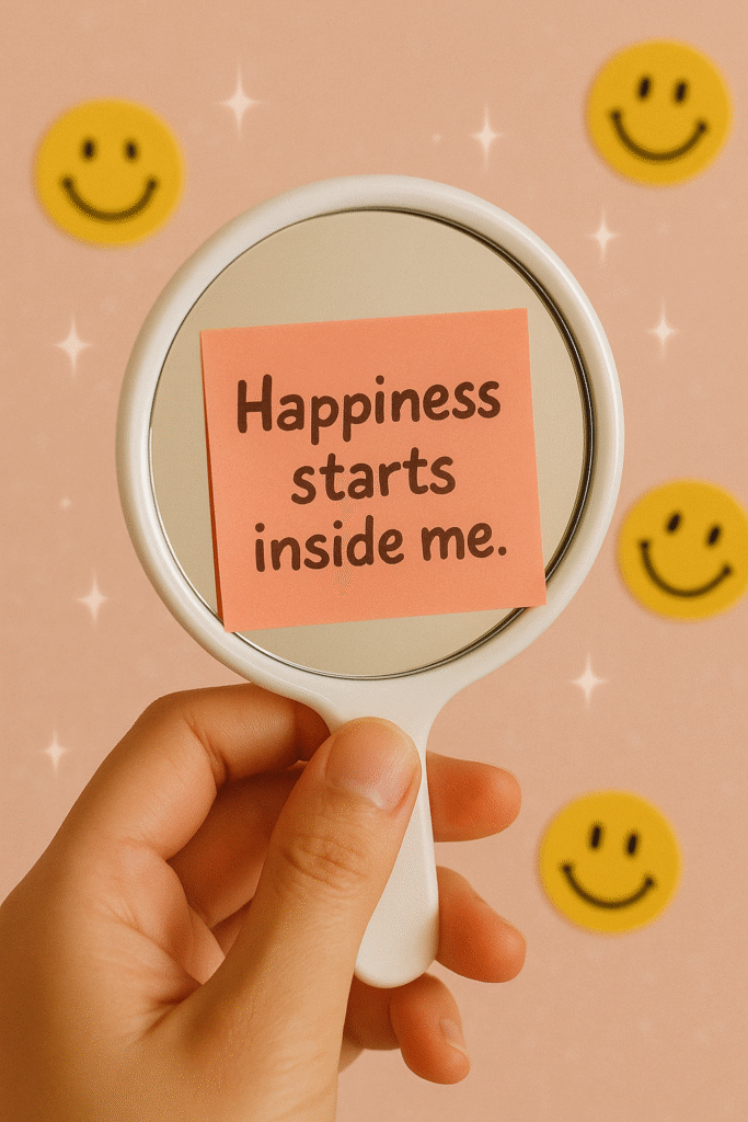 Happiness starts inside me.
