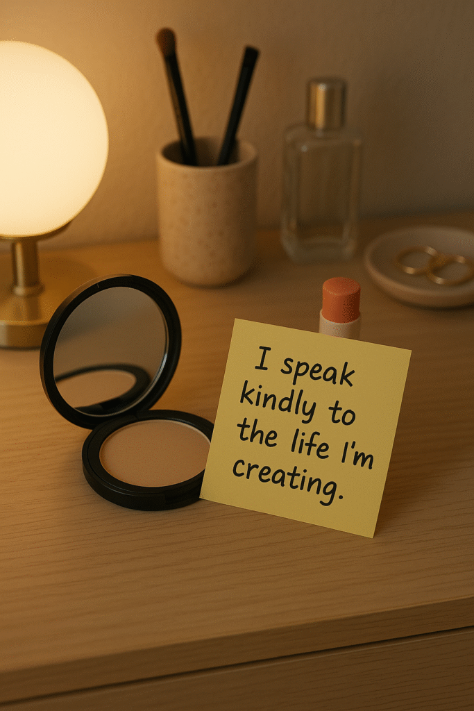 I speak kindly to the life I’m creating.
