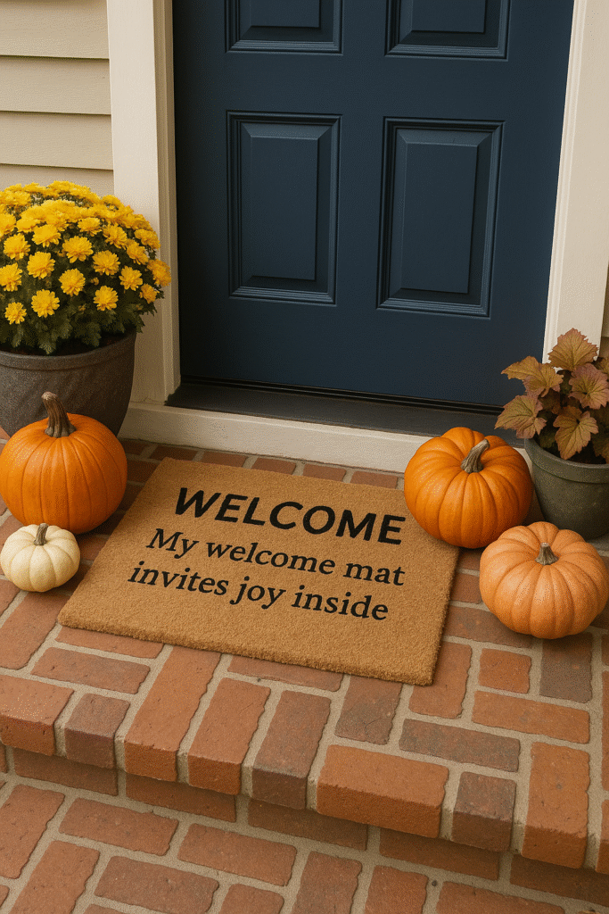 My welcome mat invites joy inside