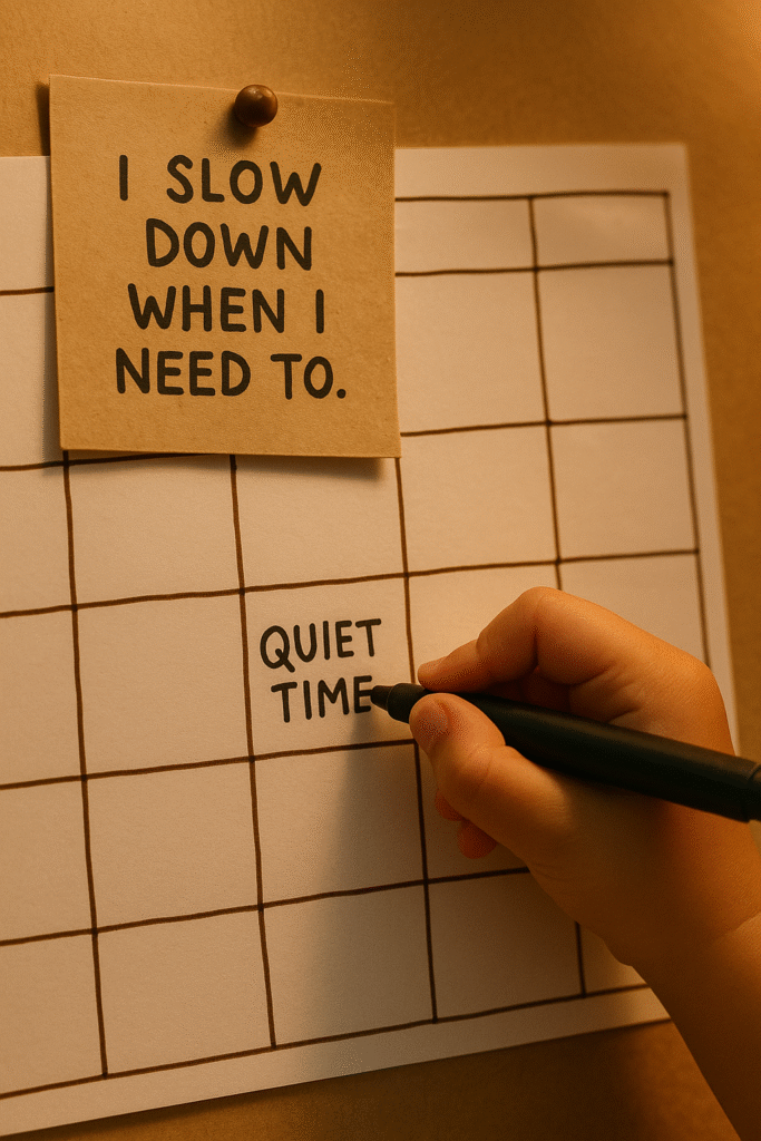 I slow down when I need to.