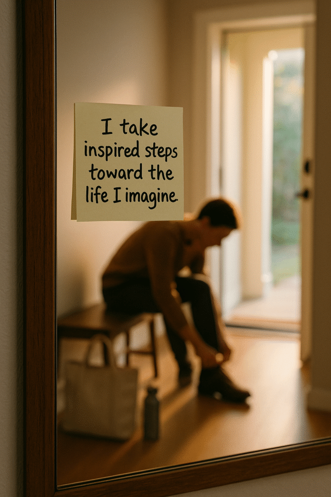 I take inspired steps toward the life I imagine.