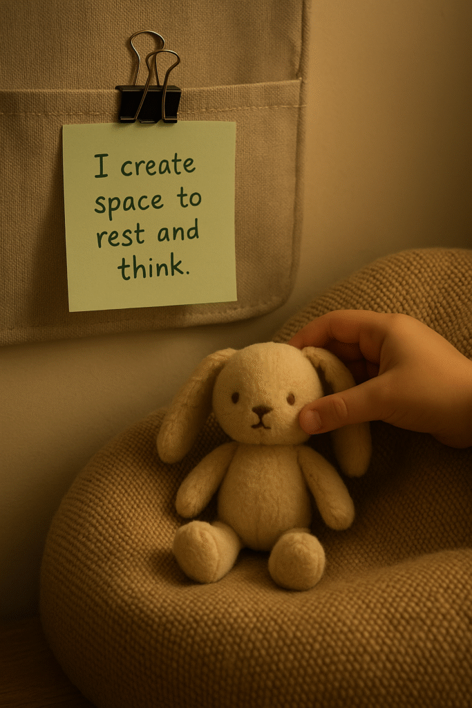 I create space to rest and think.