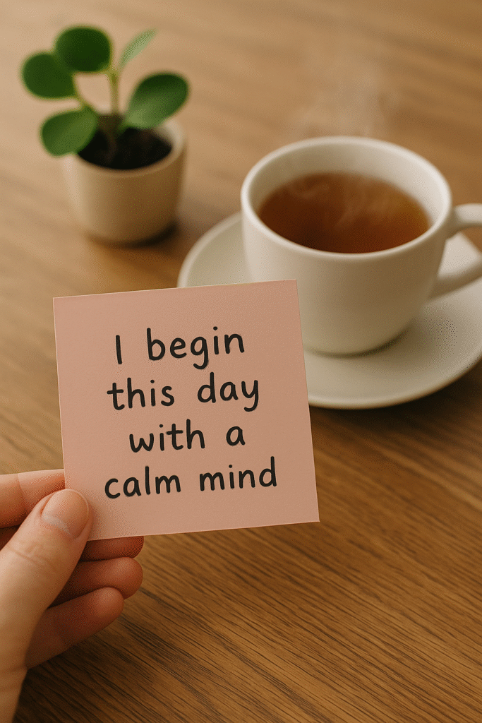 I begin this day with a calm mind
