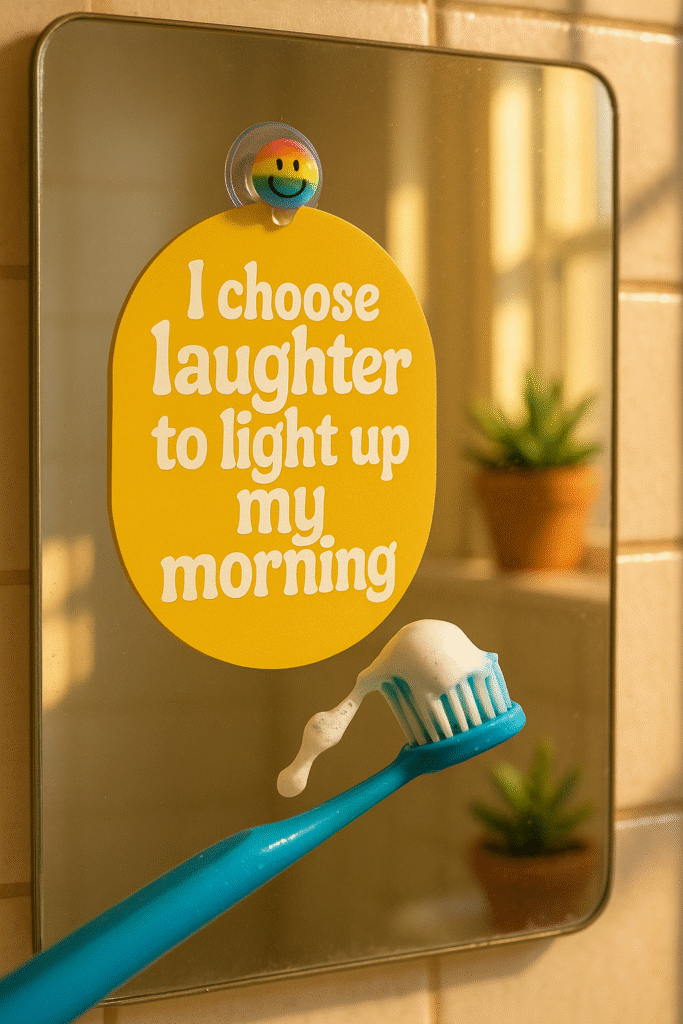 I choose laughter to light up my morning.