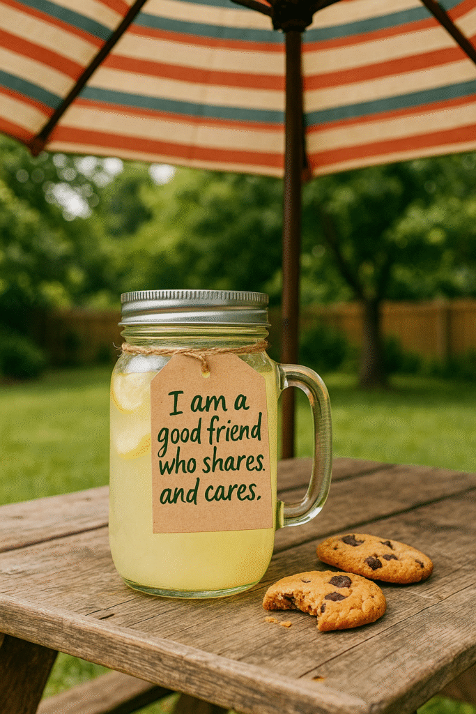 I am a good friend who shares and cares.