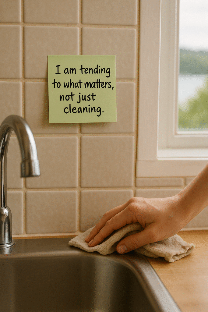 I am tending to what matters, not just cleaning
