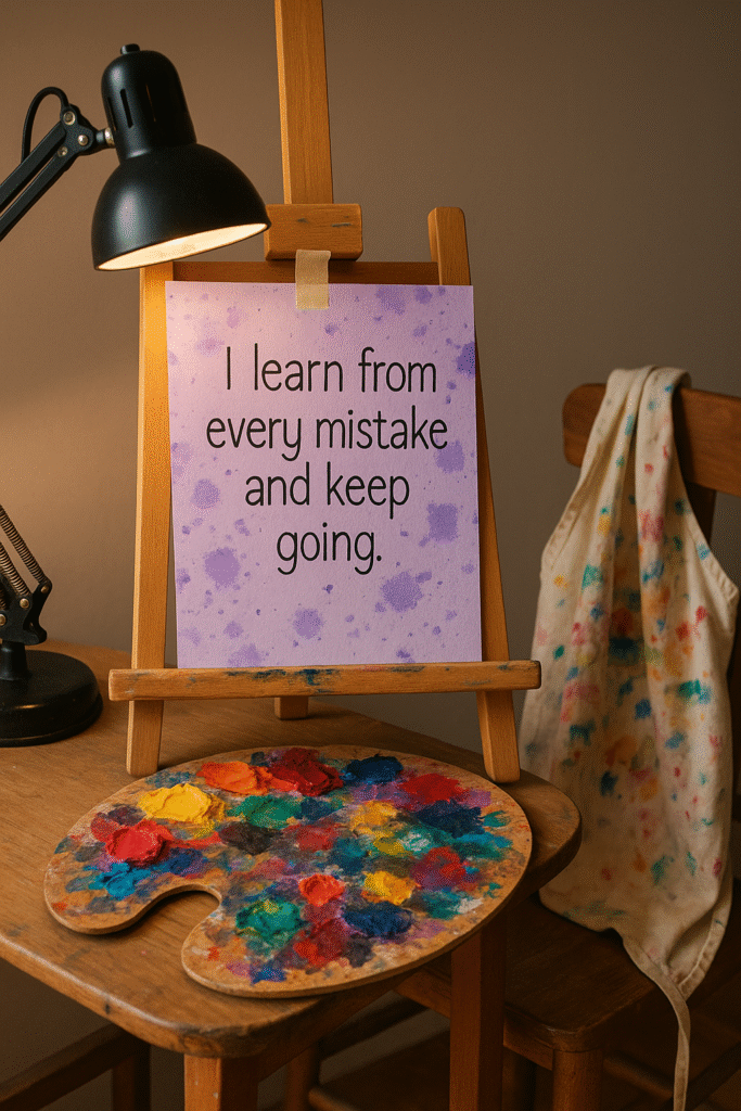 I learn from every mistake and keep going.