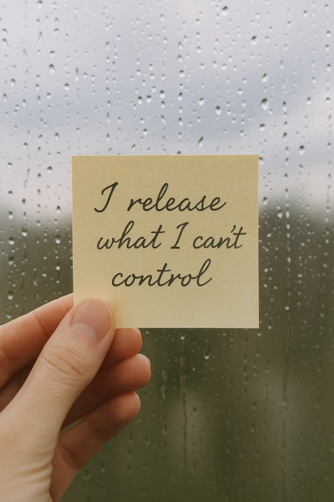 I release what I can’t control