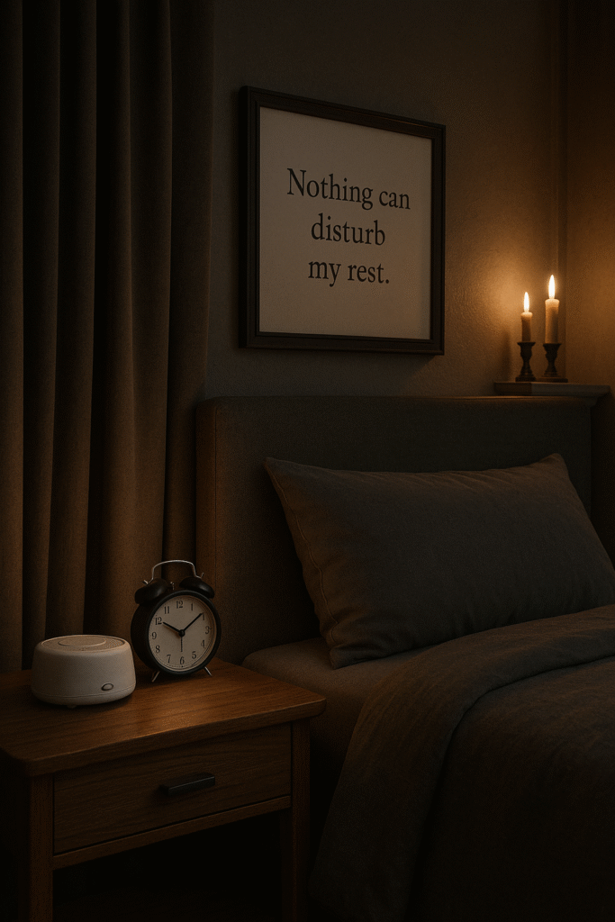 Nothing can disturb my rest.