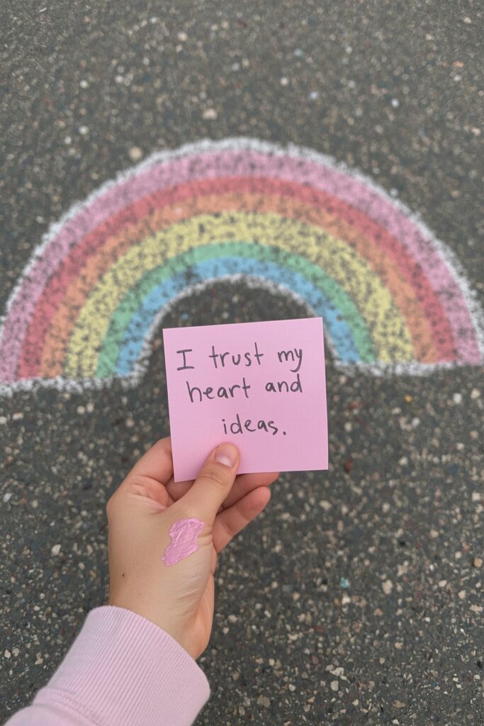 I trust my heart and ideas.