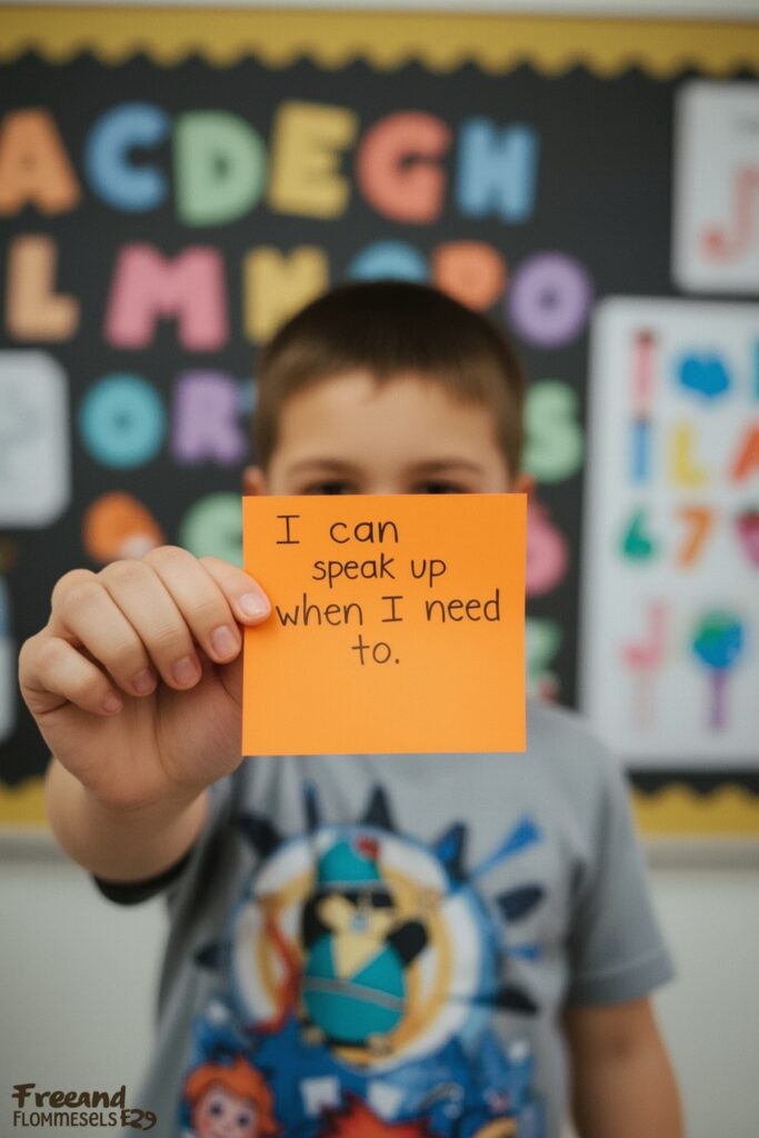 I can speak up when I need to.