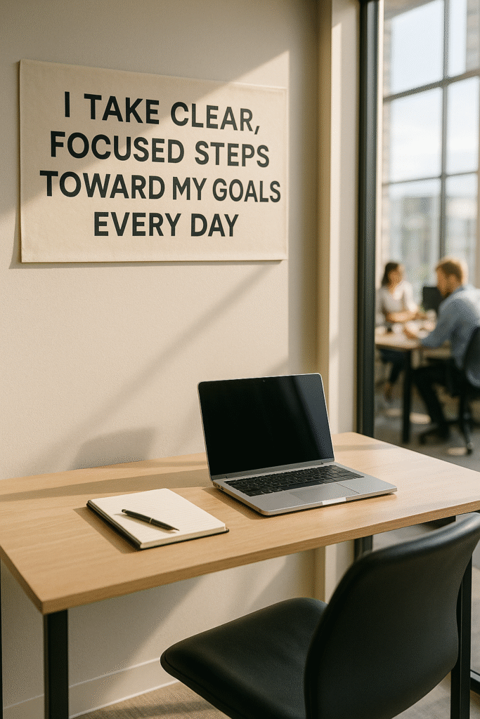 I take clear, focused steps toward my goals every day.