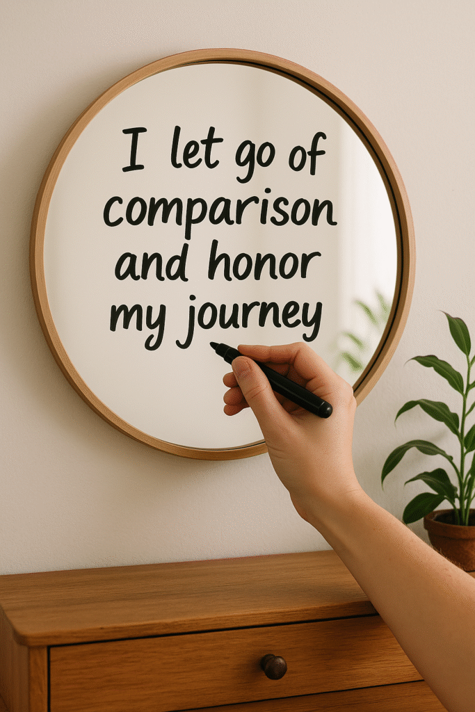 I let go of comparison and honor my journey.