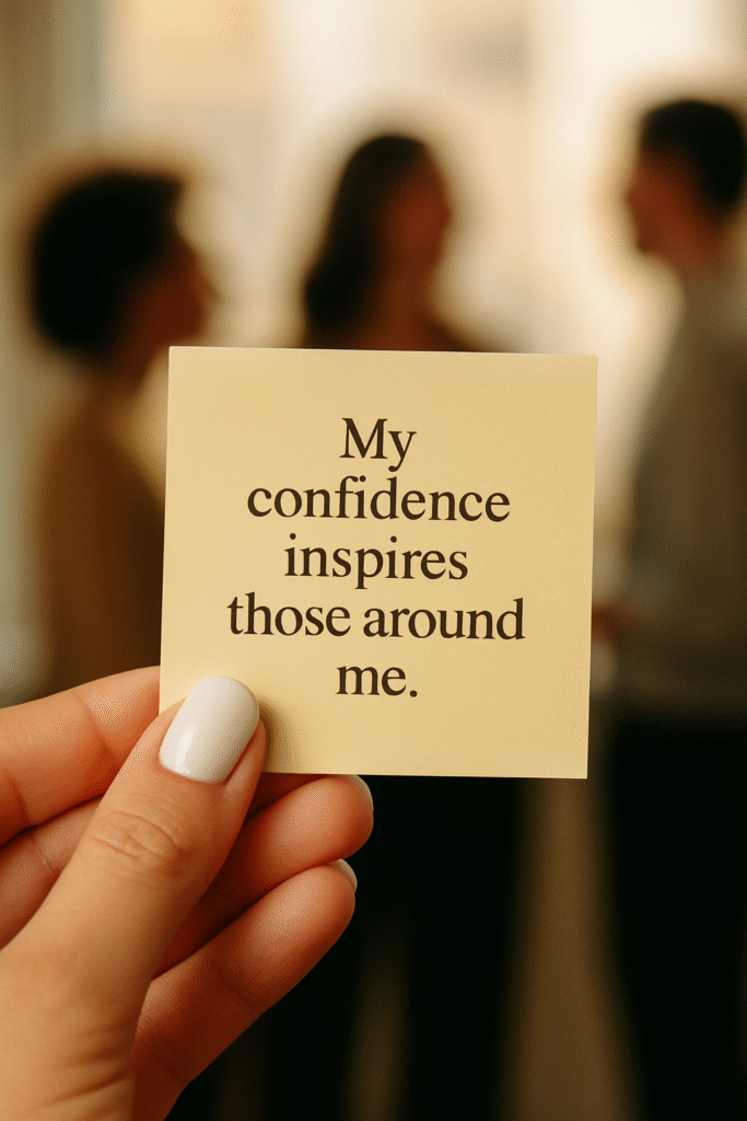 My confidence inspires those around me.