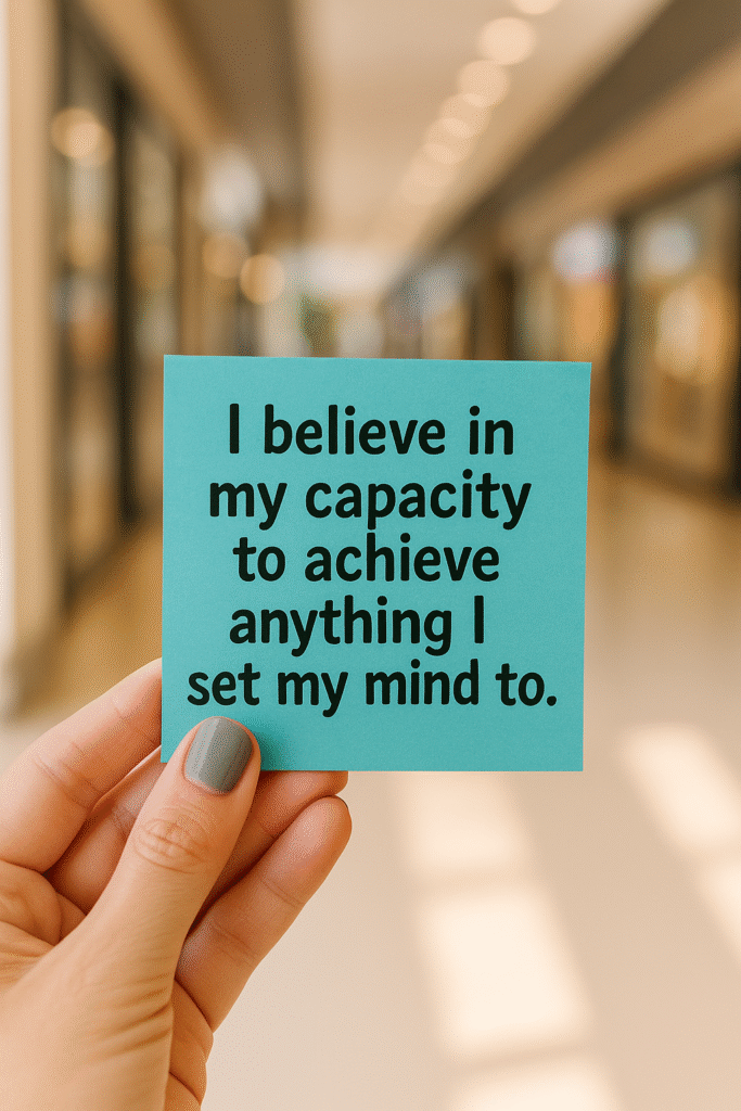 I believe in my capacity to achieve anything I set my mind to.