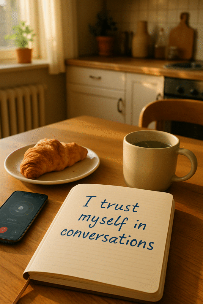 I trust myself in conversations.