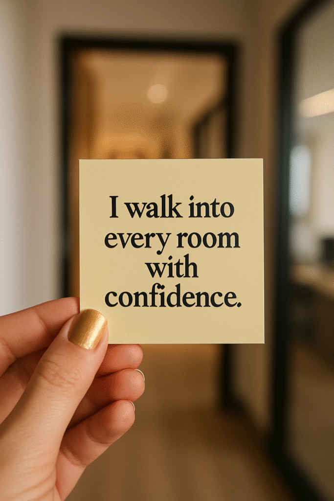 I walk into every room with confidence.