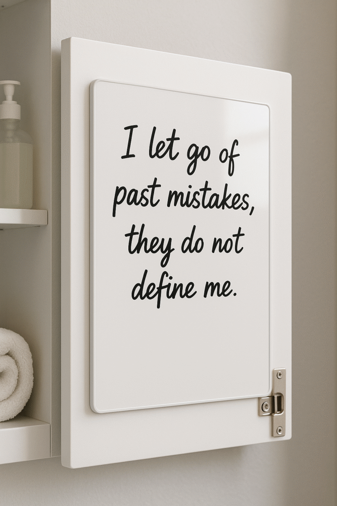 I let go of past mistakes, they do not define me.