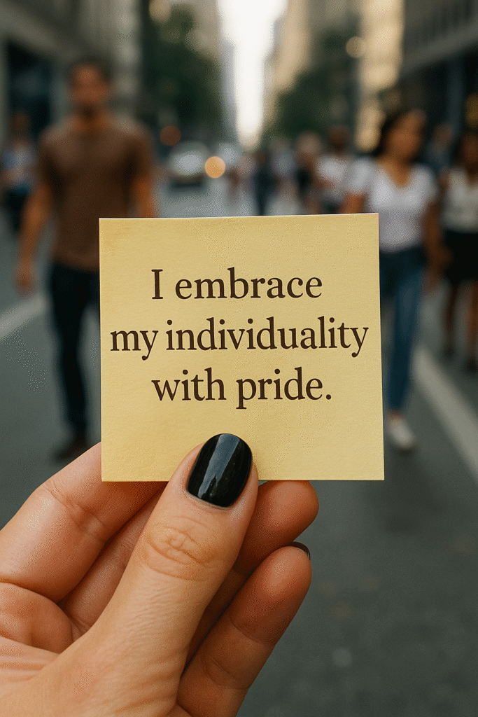I embrace my individuality with pride.