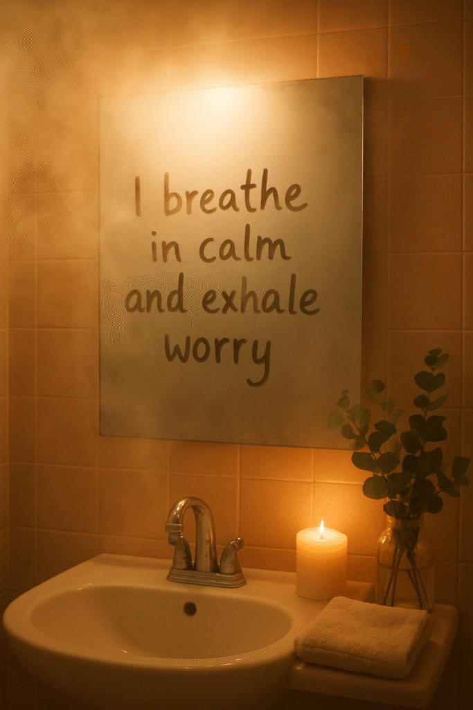 I breathe in calm and exhale worry.