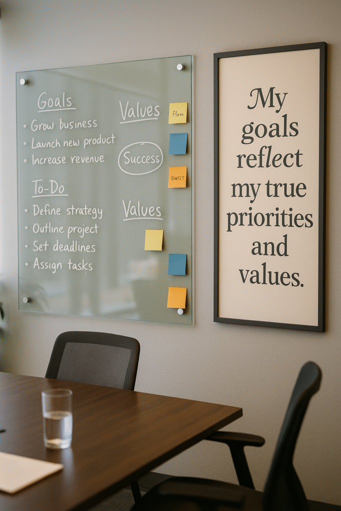 My goals reflect my true priorities and values.