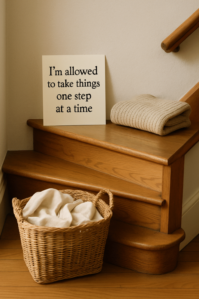 I’m allowed to take things one step at a time.