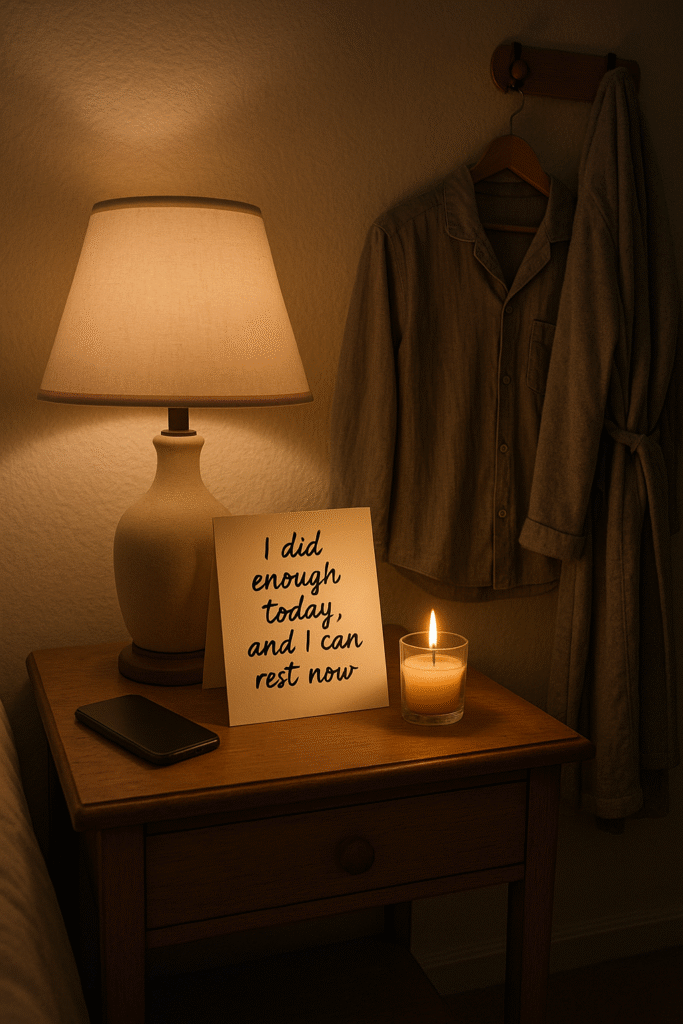 I did enough today, and I can rest now.