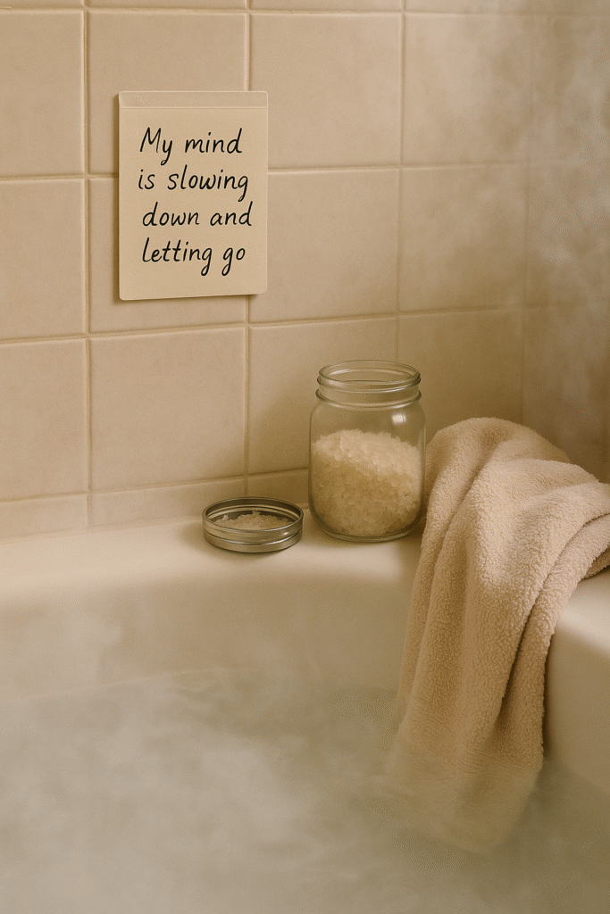 My mind is slowing down and letting go.