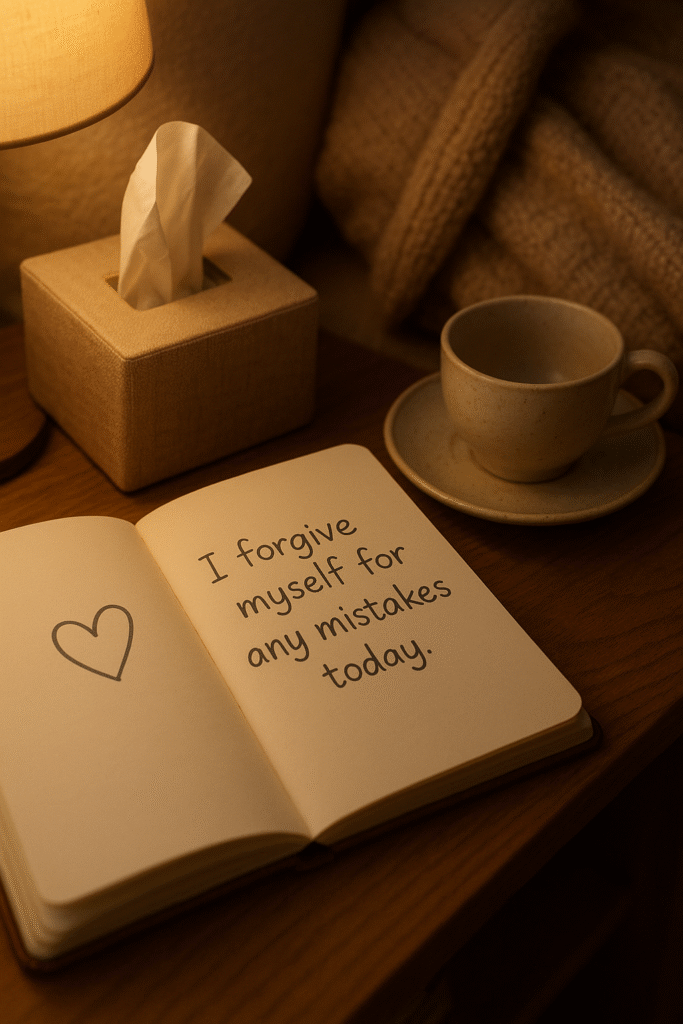 I forgive myself for any mistakes today.